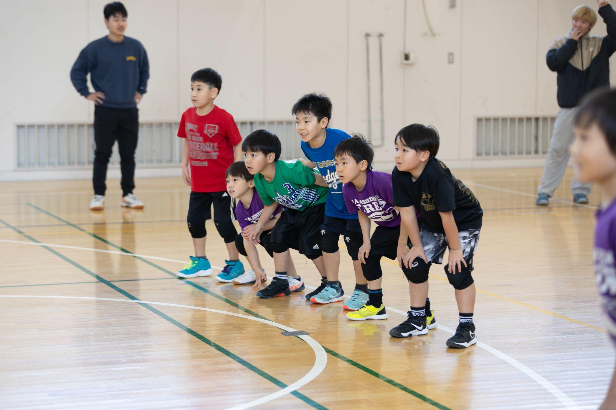 体育館での練習風景
